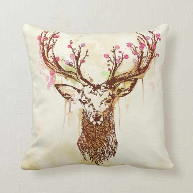 In bloom throw pillows