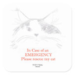 In case of an Emergency- Please rescue my cat stickers