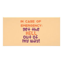 In Case of Emergency... Customized Photo Card