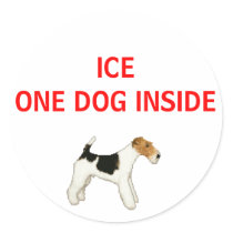 In Case Of Emergency One Dog Inside stickers by myfloralgarden In Case Of Emergency One Dog Inside stickers