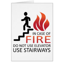 In Case of Fire Greeting Cards