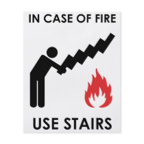 In Case of Fire Use Stairs Full Color Flyer