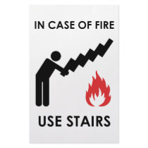 In Case of Fire Use Stairs Stationery Paper