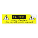 In case of rapture bumper stickers
