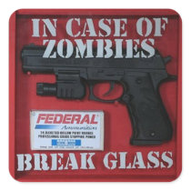 In Case of Zombies Stickers