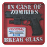In Case of Zombies Stickers