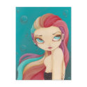 In Color - fairy mermaid punk rainbow post card