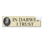 IN DARWIN I TRUST BUMPER STICKER