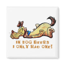 In Dog Beers Fridge Magnet