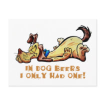 In Dog Beers Postcard