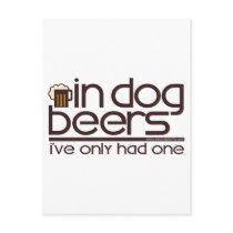 In Dog Beers (w/Mug)... Postcard