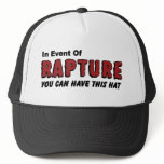 In Event of Rapture Christian Hats and Caps