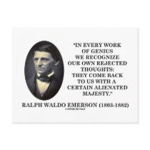 In Every Work Of Genius Our Own Rejected Thoughts Post Card