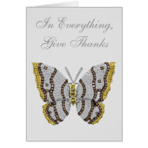 In Everything, Give Thanks Diamond Butterfly Cards