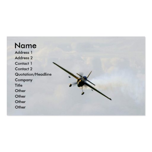 "In Flight" Business Card Template (front side)