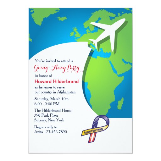 In Flight Going-Away Party Invitation | Zazzle