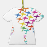 In Formation Airplane Balloon Flight Aviation Ornament