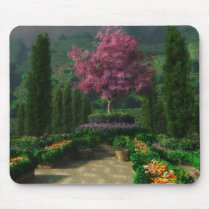 garden, flowers, ivy, green, spring, desktop wallpaper, Musemåtte med brugerdefineret grafisk design