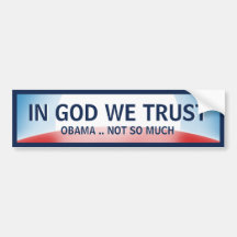 In God Not Obama Bumper Sticker