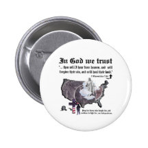 IN GOD WE TRUST - 2 Chronicles 7:14 Buttons