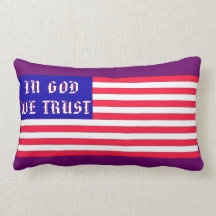 In God We Trust American Flag Pillow