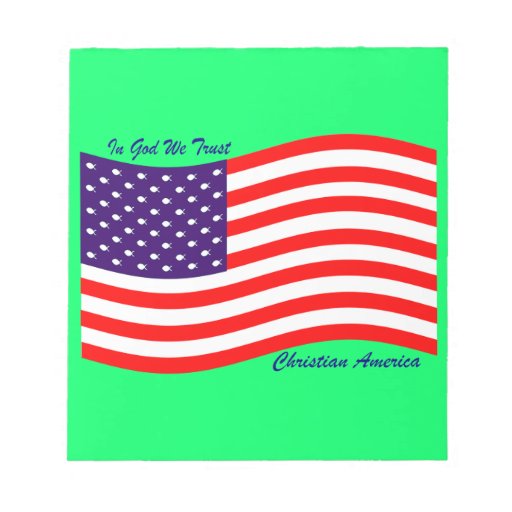 In God We Trust ~ Christian America Memo Pad