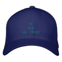 "IN GOD WE TRUST" embroidered on cap Embroidered Hat