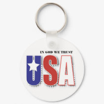 In God We Trust keychains