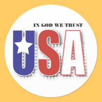 In God We Trust label stickers