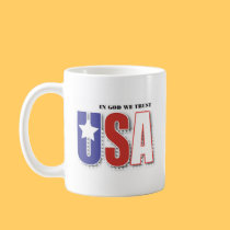 "In God We Trust" left-handed coffee mug