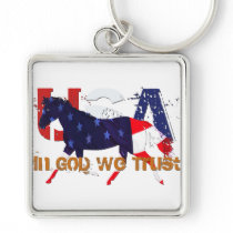 In God We Trust-Patriotic Horse keychains