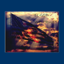 In god we trust post card postcards