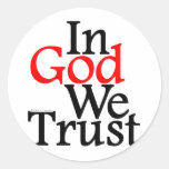 In GOD We Trust Round Sticker