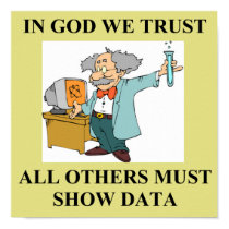 in god we trust science joke posters
