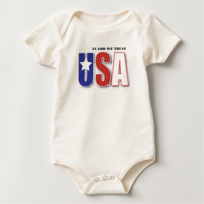 In God We Trust T-shirt -- blue type on back by cherylarogers
