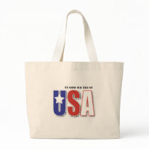 In God We Trust tote bags