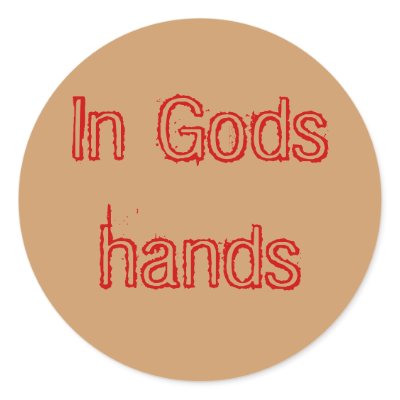 In Gods hands Round Sticker by levihimes