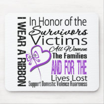 In Honor Tribute Collage Domestic Violence Mousepad