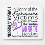 In Honor Tribute Collage Domestic Violence Mousepad