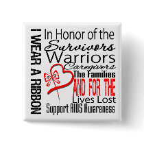 In Honor Tribute Collage Tribute AIDS Button