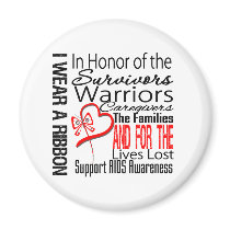 In Honor Tribute Collage Tribute AIDS Fridge Magnet