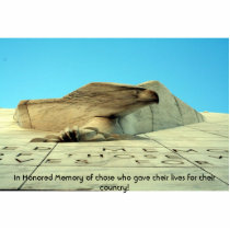 In Honored Memory of those who gave their lives photo sculptures