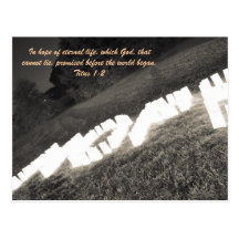 In hope of eternal life, which God, that cannot li Post Card