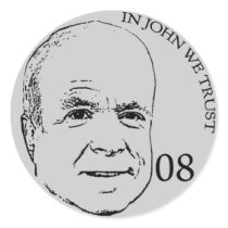 In John We Trust Sticker