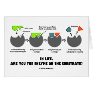 In Life, Are You The Enzyme Or The Substrate? card