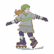 In-line Skater Girl embroidered shirts by ZazzleEmbroidery In-line Skater Girl embroidered shirts