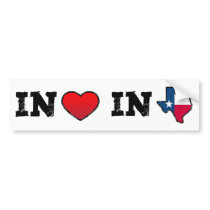In Love In Texas bumper stickers