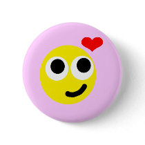 In Love Smiley Button