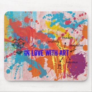 In Love With Art Mousepad zazzle_mousepad