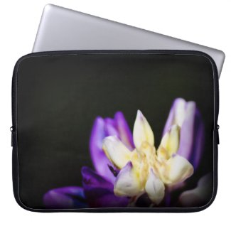 In Love With Lupine Black Edge Laptop Computer Sleeve